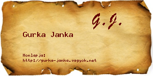Gurka Janka névjegykártya